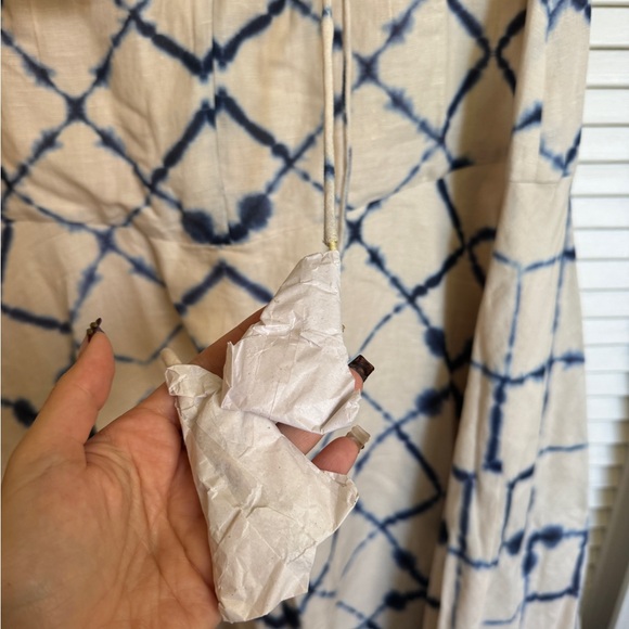 NWT Nuri Printed Linen-Cotton Long Halter Dress - Picture 8 of 8